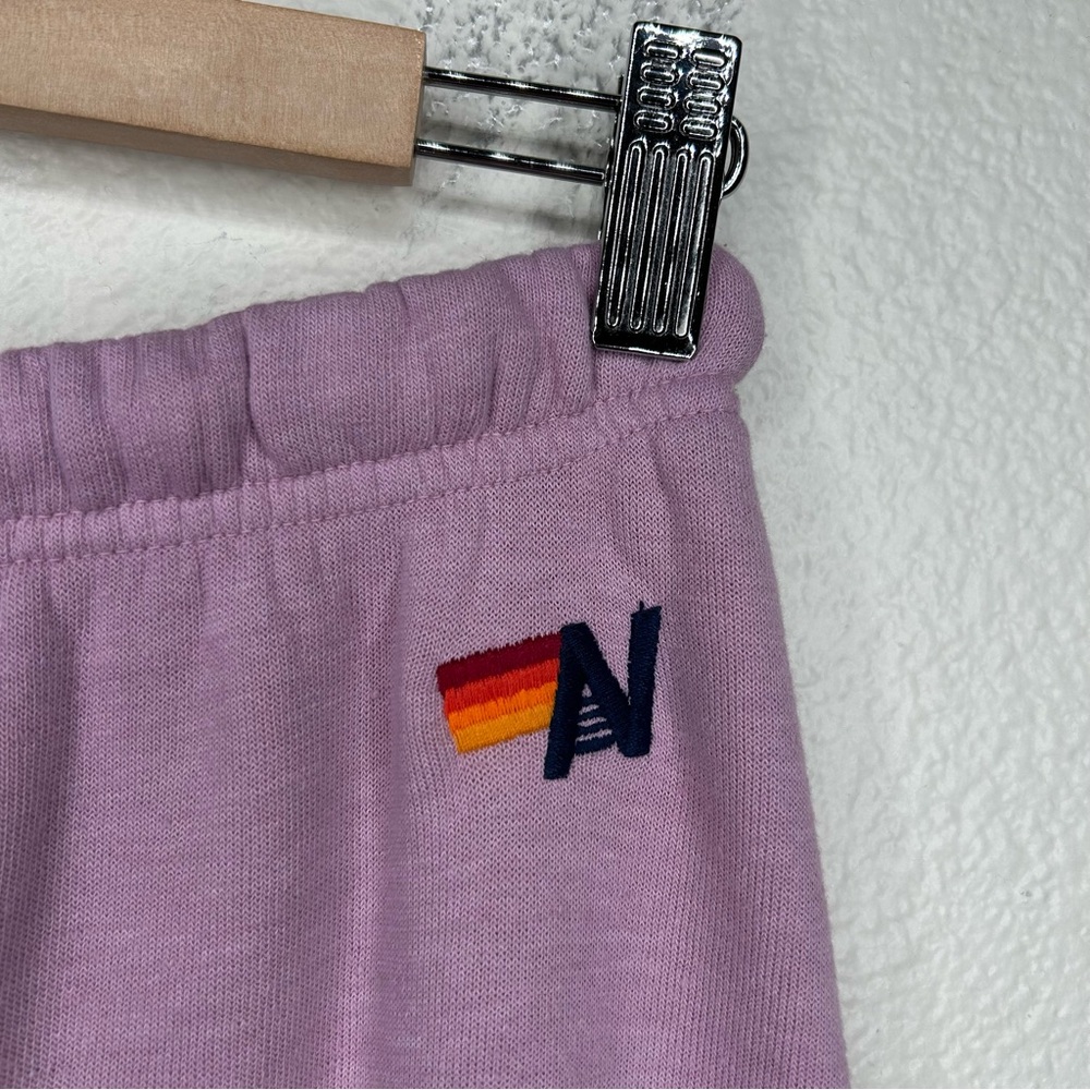 Aviator Nation Rainbow Heart Stitch Sweatpants Mauve large - Picture 6 of 15